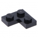 LEGO lapos elem 2x2 sarok, fekete (2420)